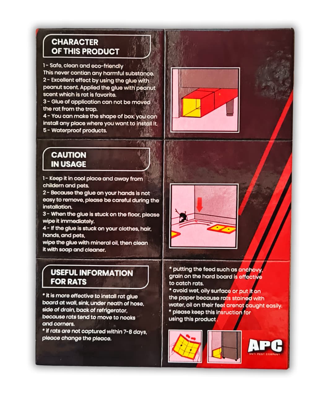 APC Peanut-Scented Sticky Rat & Rodent Glue Trap Book