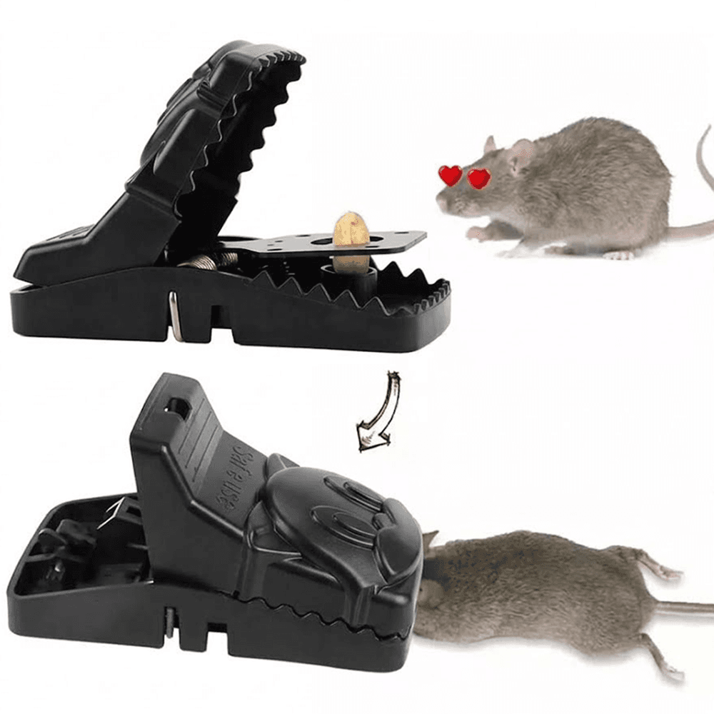Alligator-Jaw Heavy-Duty Plastic Snap Trap for Rats & Mice