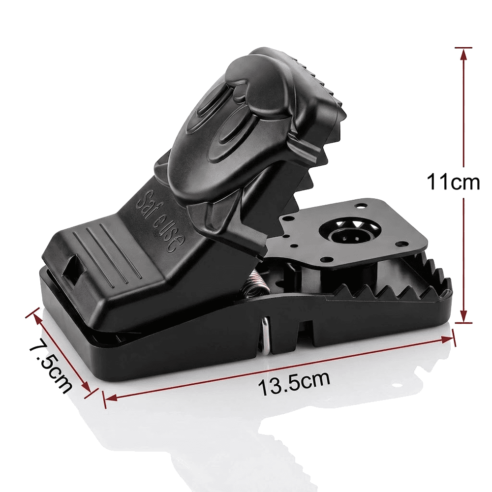 Alligator-Jaw Heavy-Duty Plastic Snap Trap for Rats & Mice