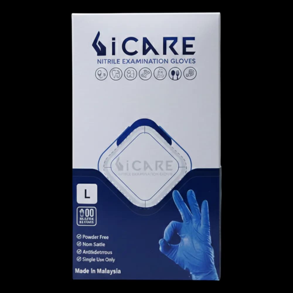 جوانتي ماليزي iCare فري بودر مقاس L ازرق