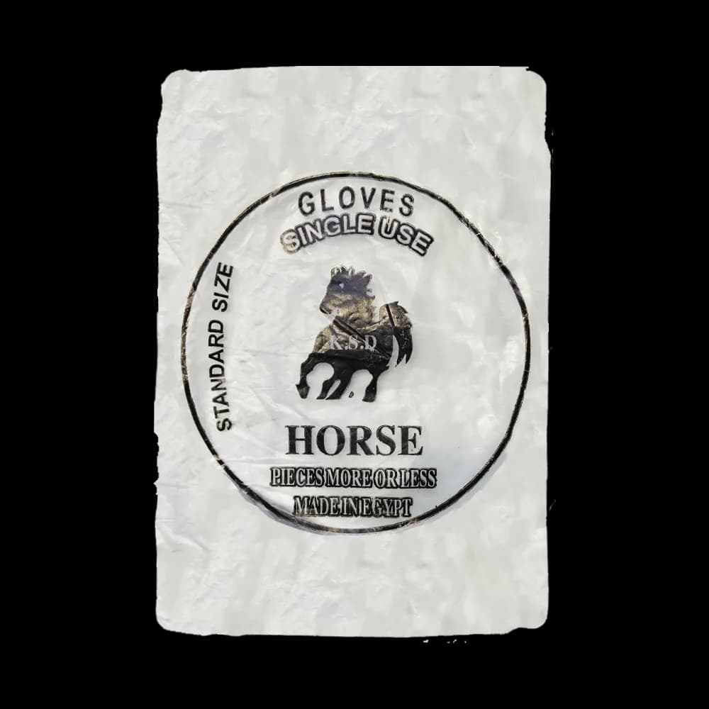 قفازات بلاستيك HORSE للاستخدام مرة واحدة