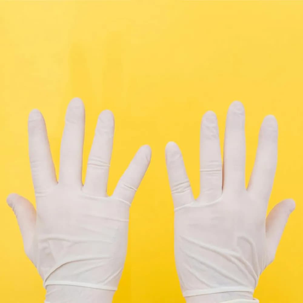 جوانتي تايلاندي GLOVESY فري بودر مقاس L ابيض