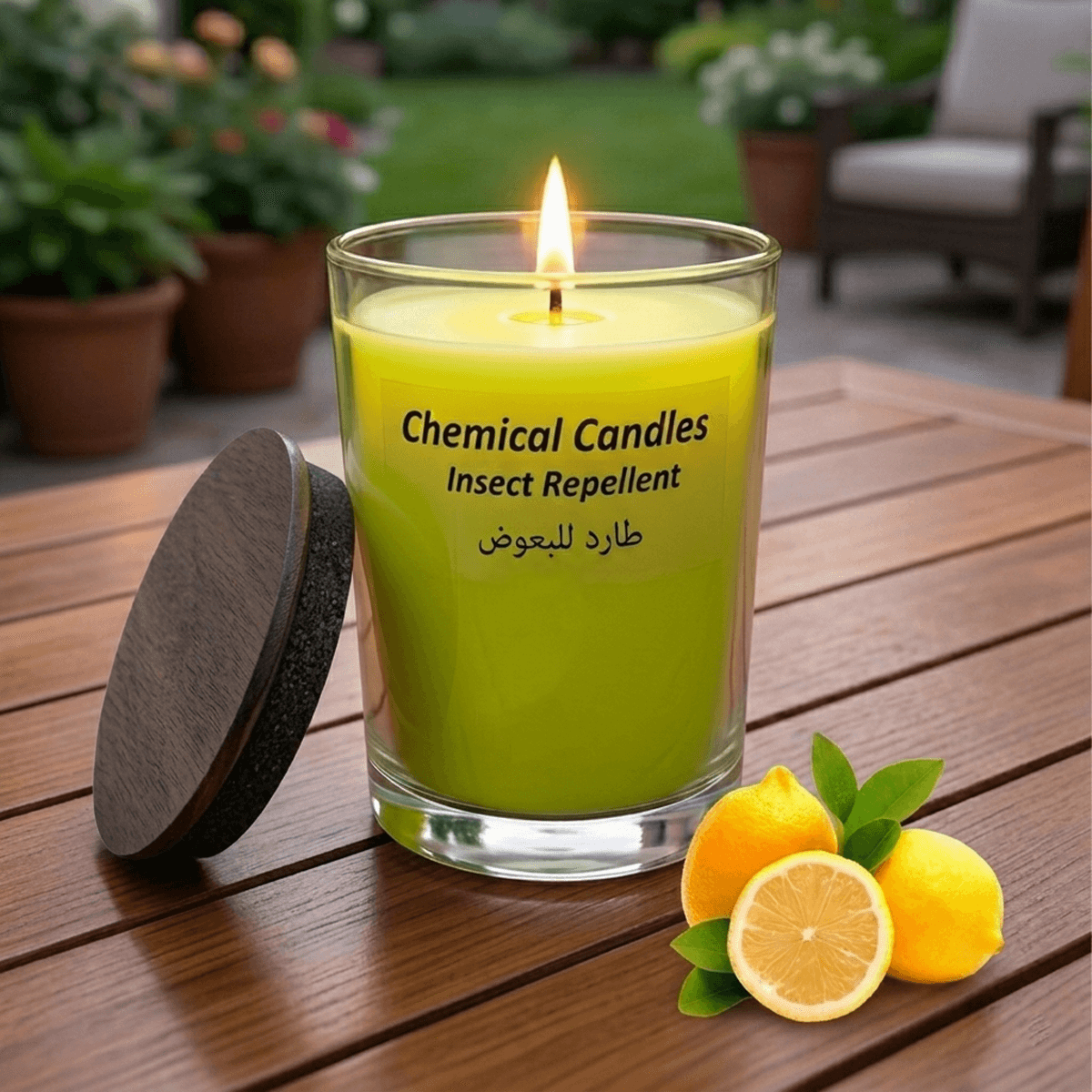 Citronella Candle — Fly & Mosquito Repellent 400 g — Lemon Scent