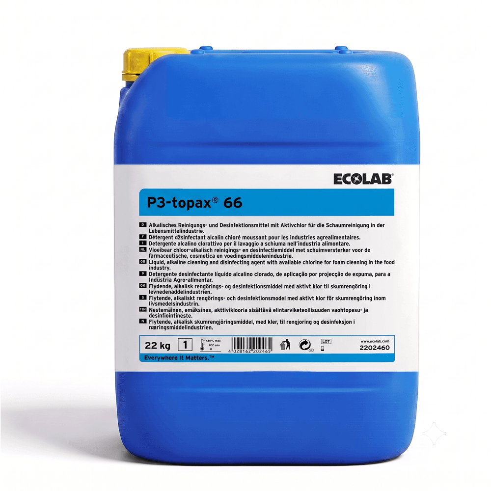 منظف ومطهر قلوي بالرغوة والكلور النشط ECOLAB P3-topax® 66 ـ 22 كجم