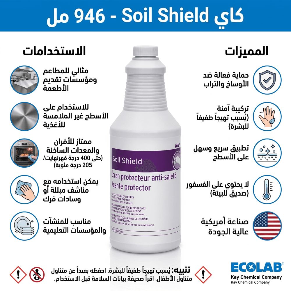 واقي الاسطح Ecolab Kay Soil Shield ـ 946 مل