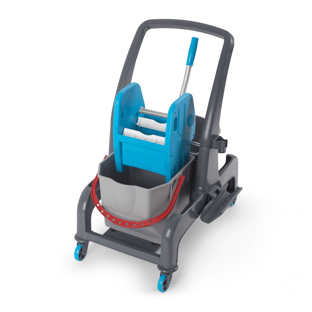 Fantom Professional Procart Jet 720S Double Bucket Mopping Trolley with Downward-Pressure Wringer (Made in Turkey)