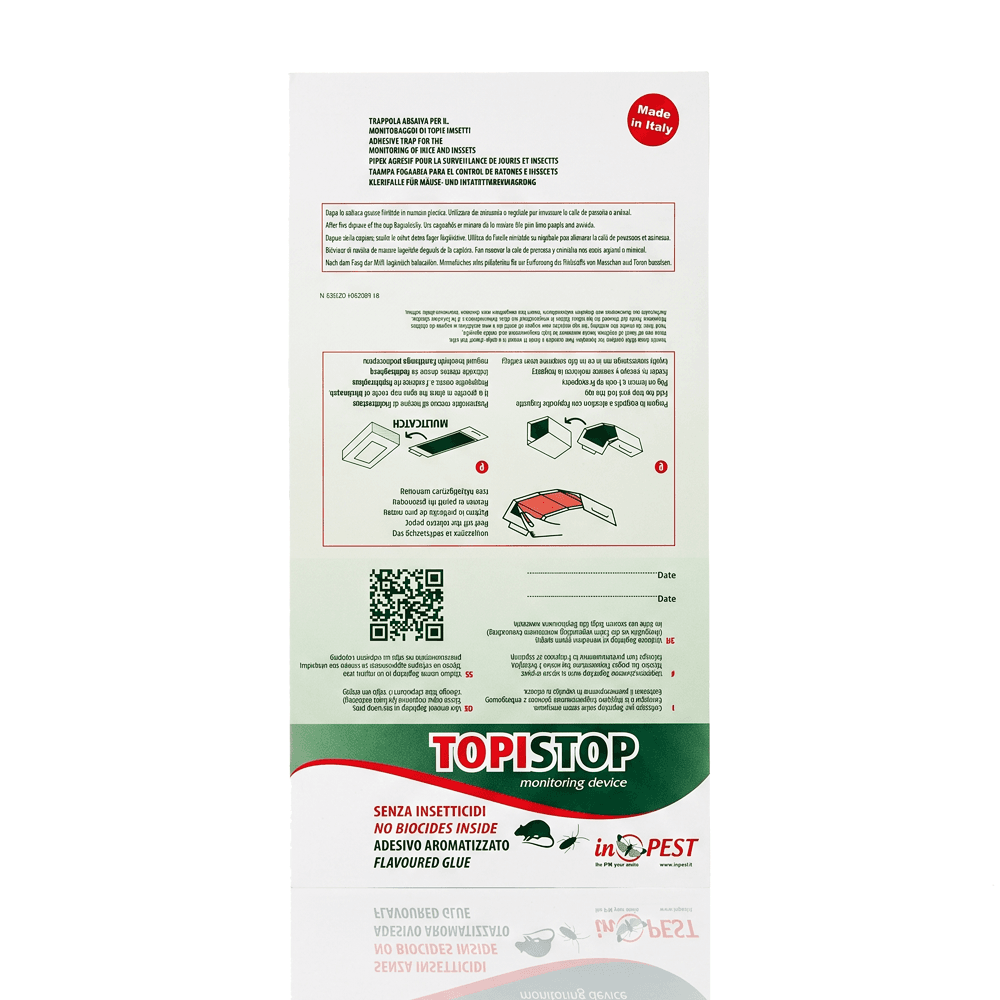 كتاب مصيدة فئران وحشرات لاصق TOPISTOP ايطالي برائحة الموز