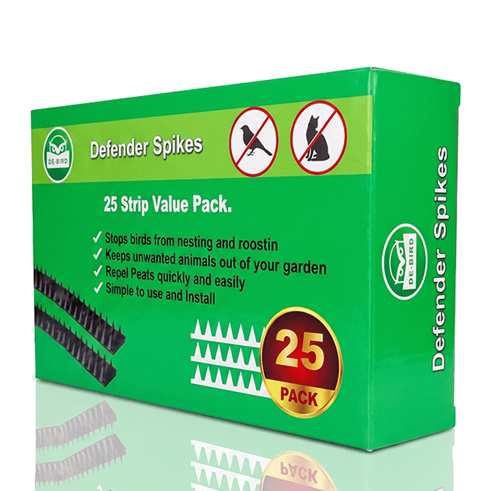 Defender Spikes Bird & Cat Deterrent Spikes (Box of 25 Pieces)