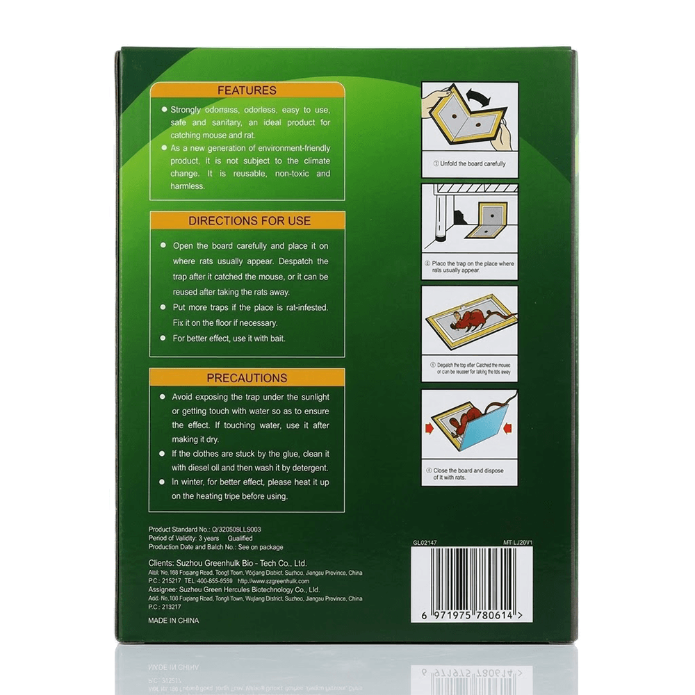 GREEN LEAF Small Size Sticky Book Trap for Mice & Rodents