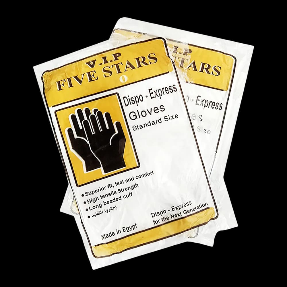 V.I.P Five Stars Disposable Gloves ـ 56 قطعة ( 28 زوج )