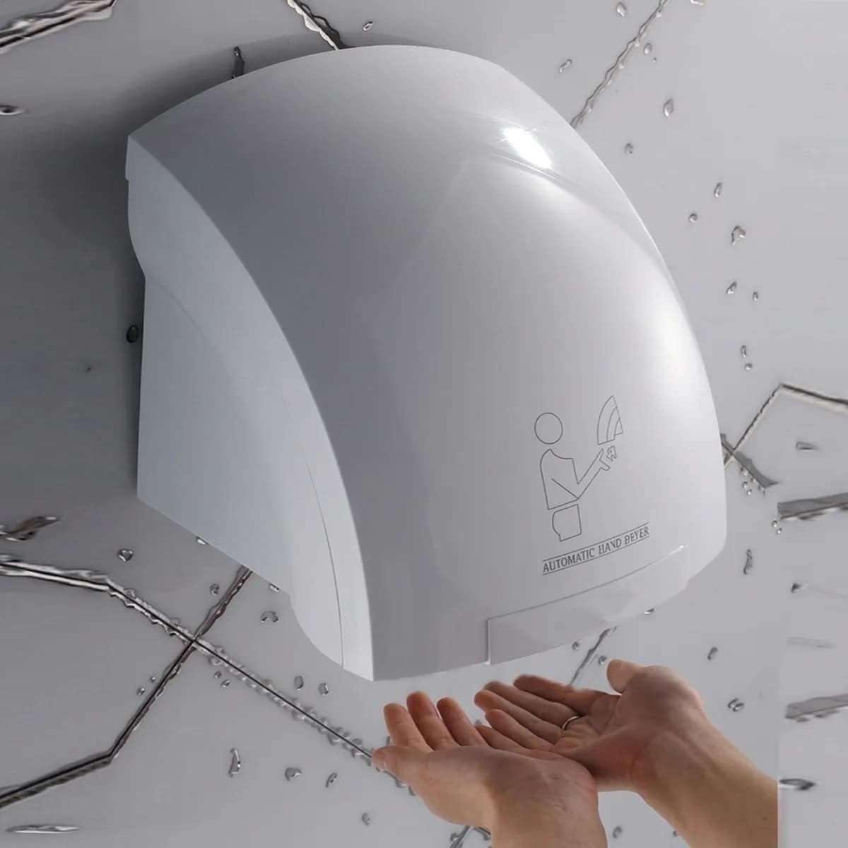 مجفف اليدين الأوتوماتيكي الذكي Jet Hand Dryer - قوة 1800 وات