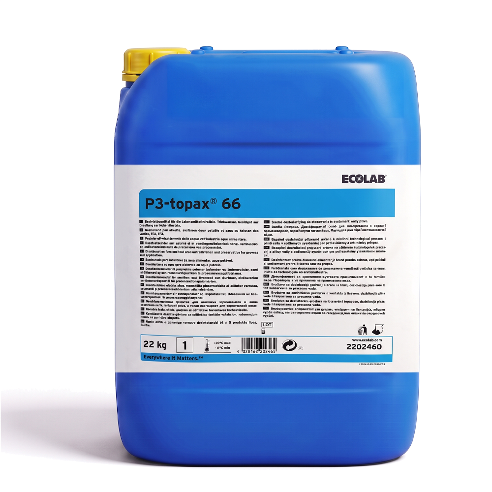 منظف ومطهر قلوي رغوي بالكلور P3-topax 66 من إيكولاب (Ecolab) - 22 كجم