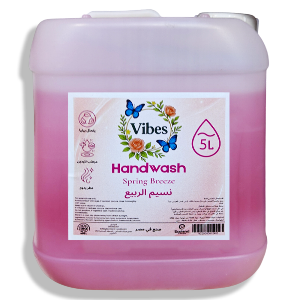 صابون سائل مرطب لليد Vibes ECOLAND برائحة نسيم الربيع حجم 5 لتر صابون سائل مرطب لليد Vibes ECOLAND برائحة نسيم الربيع حجم 5 لتر
