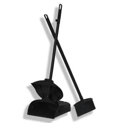 جاروف بالمكنسة يد معدن إسود محلي