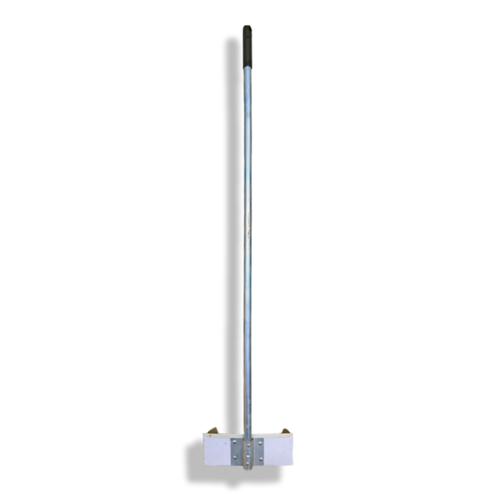 جاروف معدني بالكامل - ذراع طويل ( Heavy Duty ) - ذراع معدني 1.2 متر - كف مقاس 25 * 25 سم