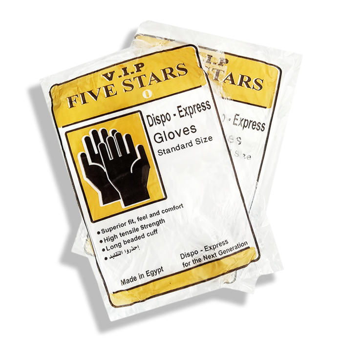V.I.P Five Stars Disposable Gloves ـ 56 قطعة ( 28 زوج )
