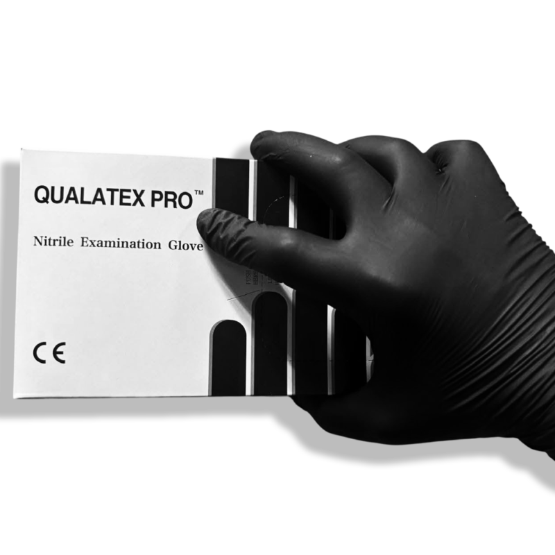 جوانتي صيني QUALATEX PRO فري بودر مقاس L اسود
