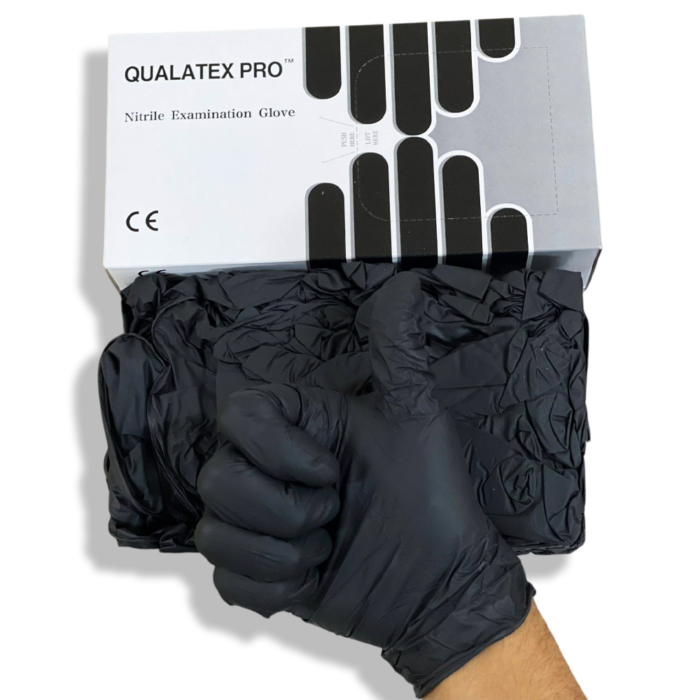 جوانتي صيني QUALATEX PRO فري بودر مقاس L اسود