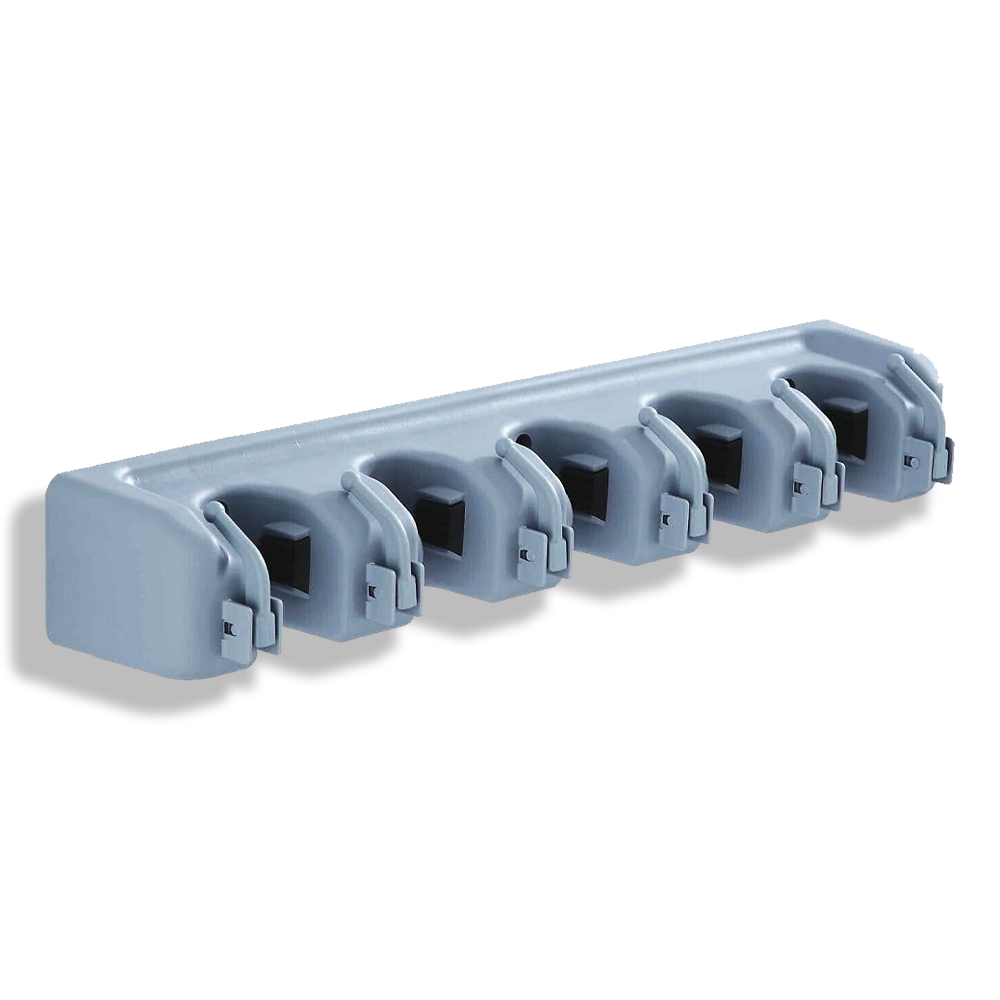 حامل أدوات النظافة والمنظم الذكي (5 فتحات + 6 خطافات) حامل أدوات النظافة والمنظم الذكي (5 فتحات + 6 خطافات)