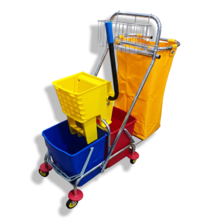 عربة نظافة دابل باكت شاسيه كروم