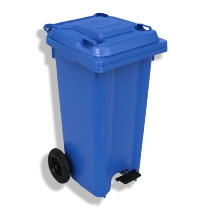 صندوق قمامة سفير 120 لتر بدواسة