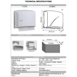 موزع مناديل ورقية Vialli التركي ابيض 200