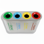 صندوق فصل المخلفات الاستانلس ستيل الرباعي