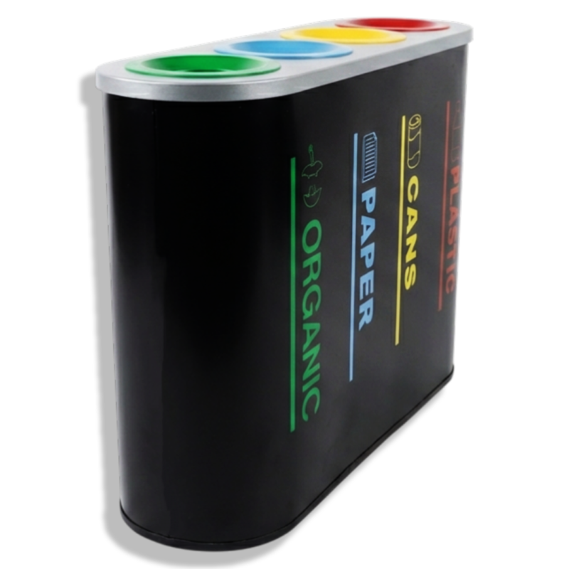 صندوق فصل المخلفات المعدني الرباعي