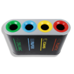 صندوق فصل المخلفات المعدني الرباعي