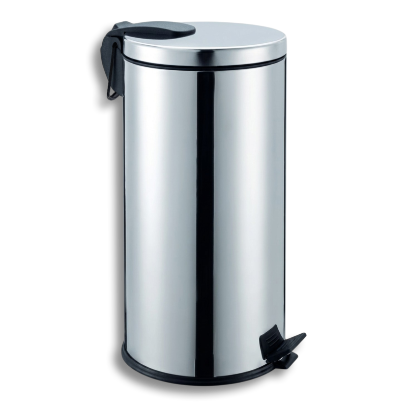 سلة مهملات ستانلس ستيل فاخرة 45 لتر بدواسة - متانة تدوم وتصميم يلمع