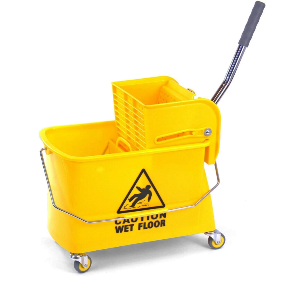 عربة نظافة سنجل باكت الأصلية - سعة 20 لتر ( متعدد الألوان )