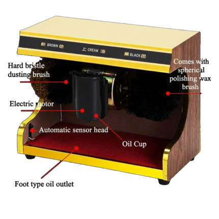 ماكينة تلميع الأحذية الأوتوماتيكية الفاخرة (Home & Office Edition) - تعمل بالكهرباء