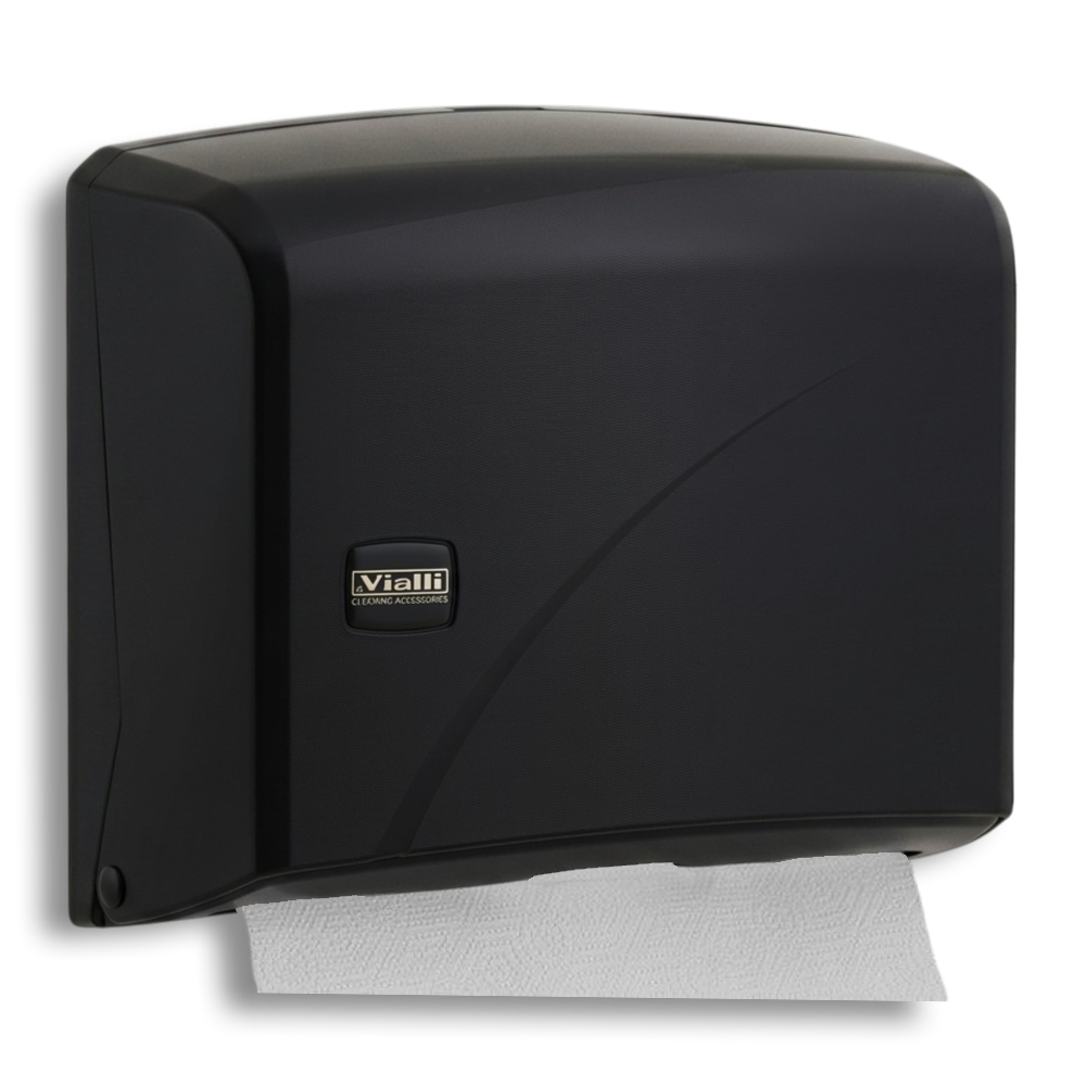 موزع مناشف ورقية Vialli التركي سعة 200 منشفة - اسود موزع مناشف ورقية Vialli التركي سعة 200 منشفة - اسود